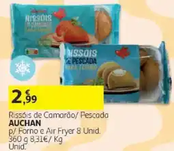 Auchan Rissóis de Camarão/ Pescada Auchan promoção