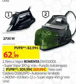 Auchan Ferro a vapor rowenta dw5320d1 promoção