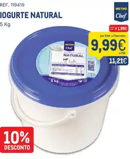 Makro Yogurte natural metro chef promoção