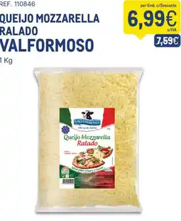Makro Queijo mozzarella ralado valformoso promoção