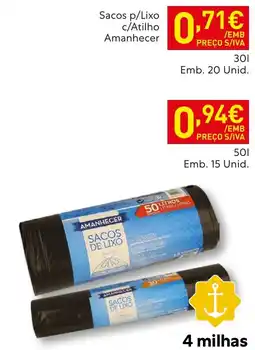 Recheio Sacos p/lixo c/atilho amanhecer promoção