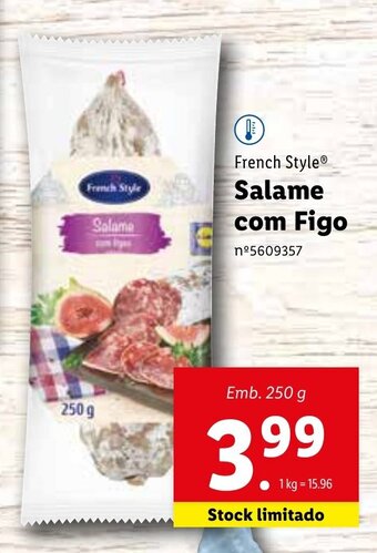 Lidl French Style Salame com Figo 250g promoção