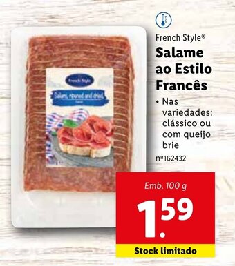 Lidl French Style Salame ao Estilo Francês 100g promoção