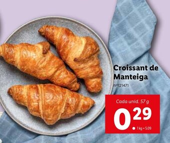 Lidl Croissant de Manteiga 57g promoção
