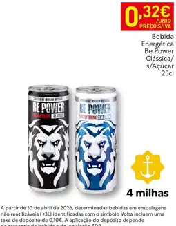 Recheio Be Power energética clássica/s/ açúcar promoção