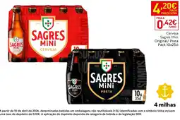 Recheio Sagres mini cerveja promoção