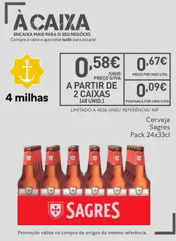 Recheio Cerveja Sagres promoção