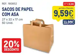 Makro sacos de papel com asa promoção
