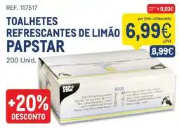 Makro toalhetes refrescantes de limão papstar promoção