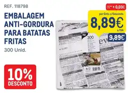 Makro embalagem anti-gordura para batatas fritas promoção