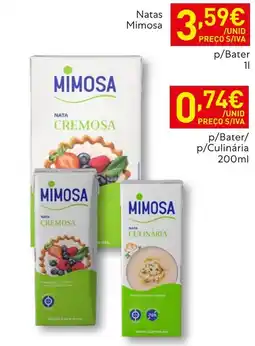 Recheio Natas Mimosa promoção