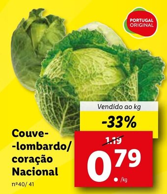 Lidl Couve-lombardo/Coração Nacional promoção
