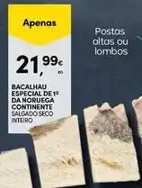 Continente Bom dia Continente - bacalhau especial de 19 da noruega promoção
