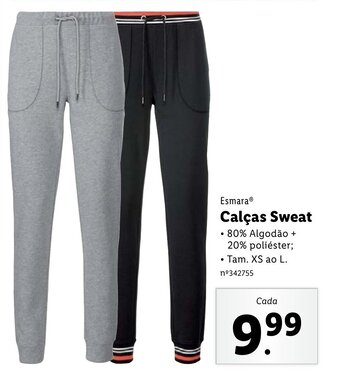 Lidl Esmara Calças Sweat XS ao L promoção