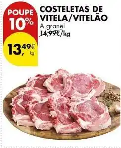 Pingo Doce A+ - costeletas de vitela/vitelao promoção