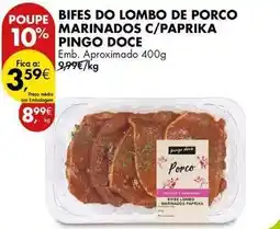 Pingo Doce Pingo doce - bifes do lombo de porco marinados c/paprika promoção