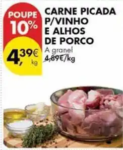 Pingo Doce A+ - carne picada p/vinho e alhos de porco promoção