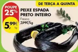 Pingo Doce Peixe espada preto inteiro promoção