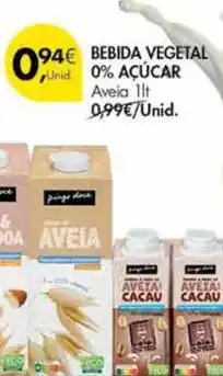 Pingo Doce Bebida vegetal 0% açúcar promoção