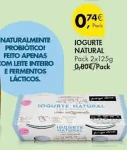 Pingo Doce Go natural - iogurte natural promoção