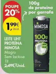 Pingo Doce Mimosa - leite uht proteina promoção