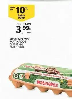 Continente Bom dia Matinados - ovos ar matinados promoção