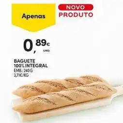 Continente Bom dia Baguette 100% integral promoção