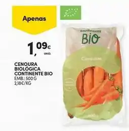 Continente Bom dia Continente - cenoura biológica bio promoção