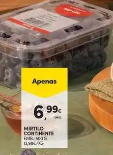 Continente Bom dia Continente - mirtilo promoção