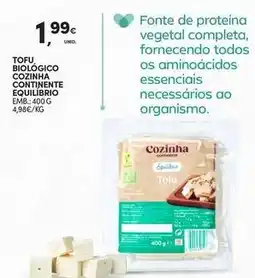 Continente Bom dia Continente - tofu biológico cozinha promoção