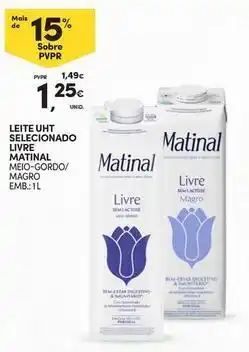 Continente Bom dia Matinal - leite uht selecionado promoção