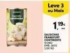 Continente Bom dia Frankfurt - salsichas continente promoção