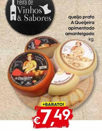 Queijo Prato A Queijeira Apimentado Amanteigado