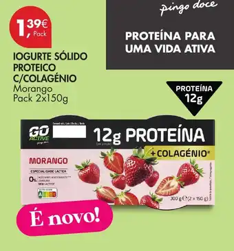 Go active iogurte sólido proteico c/colagénio morango