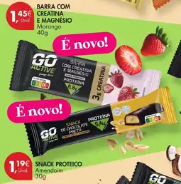 Pingo Doce Go active barra com creatina e magnésio morango promoção