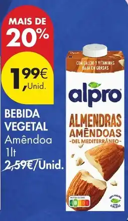 Pingo Doce Alpro bebida vegetal amendoa promoção