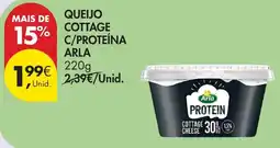 Pingo Doce queijo cottage c/proteína arla promoção