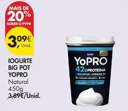 Pingo Doce Iogurte big pot yopro natural promoção