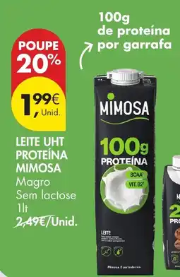 Pingo Doce Leite uht proteína mimosa magro sem lactose promoção