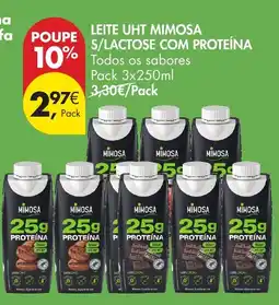 Pingo Doce Leite uht mimosa s/lactose com proteína promoção