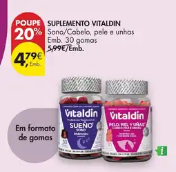 Pingo Doce Suplemento vitaldin sono/cabelo, pele e unhas promoção