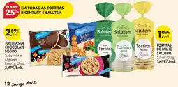Pingo Doce Tortitas de chocolate negro bicentury promoção