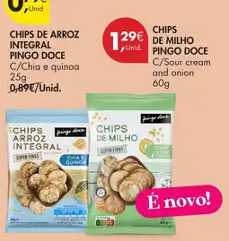 Pingo Doce Chips de arroz integral pingo doce c/chia e quinoa promoção
