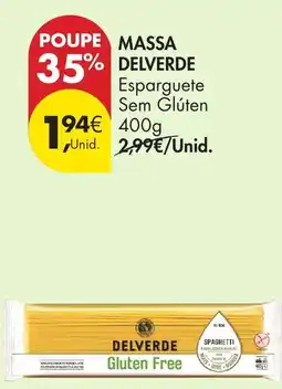 Pingo Doce Massa delverde esparguete sem glúten promoção