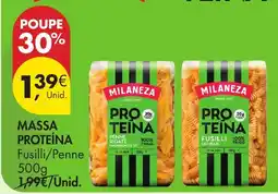 Pingo Doce Milaneza massa proteína fusilli/penne promoção