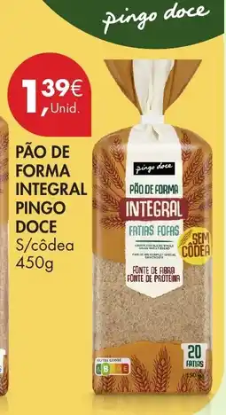Pingo Doce Pão de forma integral pingo doce promoção