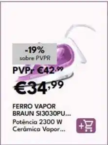 Radio Popular Braun - ferro vapor si3030pu promoção