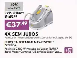 Radio Popular Braun - ferro caldeira carestyle 3 is3231gy promoção