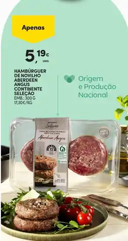 Continente Hambúrguer de novilho aberdeen angus continente seleção promoção