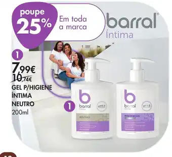 Barral íntima gel p/higiene íntima neutro